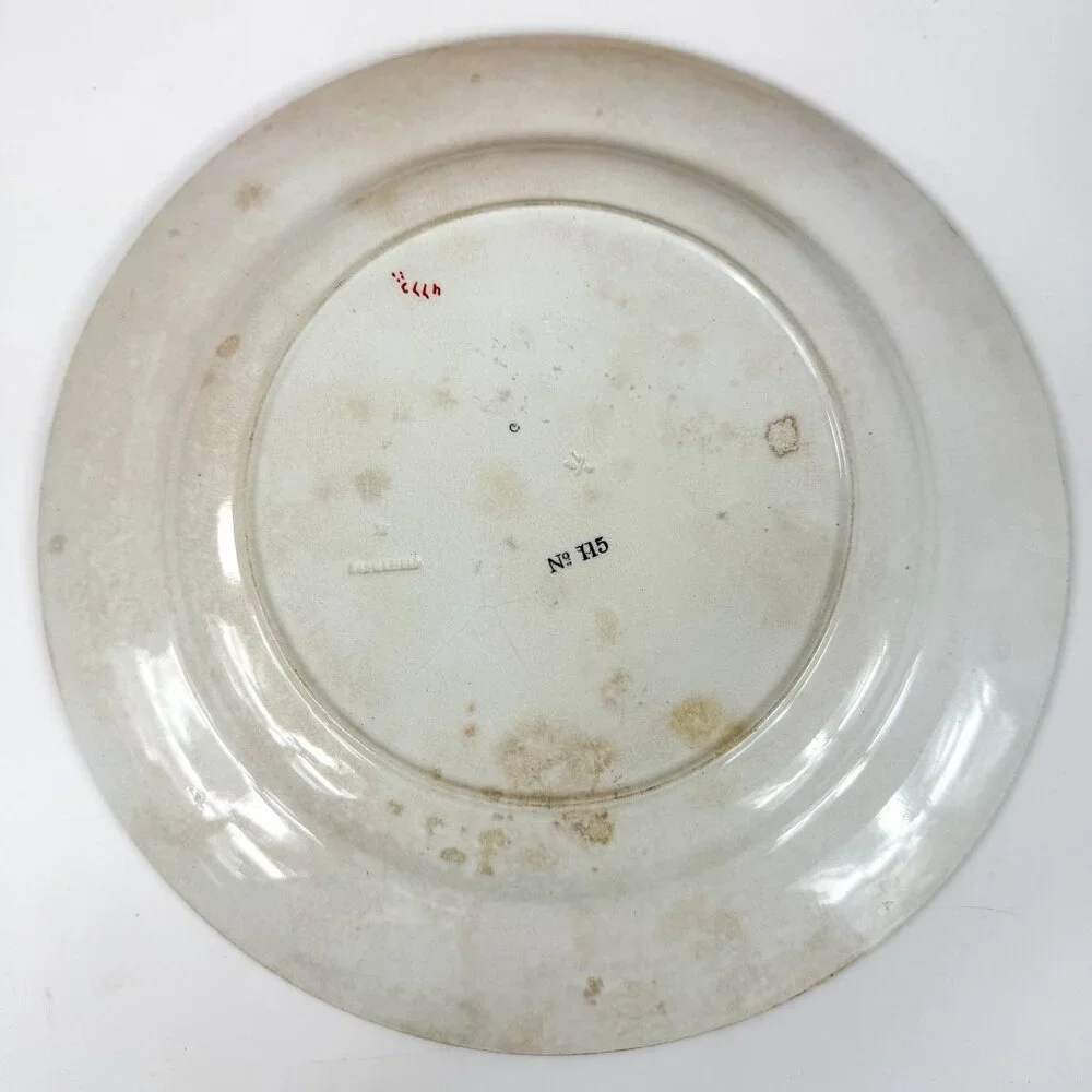William Brownfield Imari Chinoiserie Ironstone Dinner Plate No 115 Vase Floral